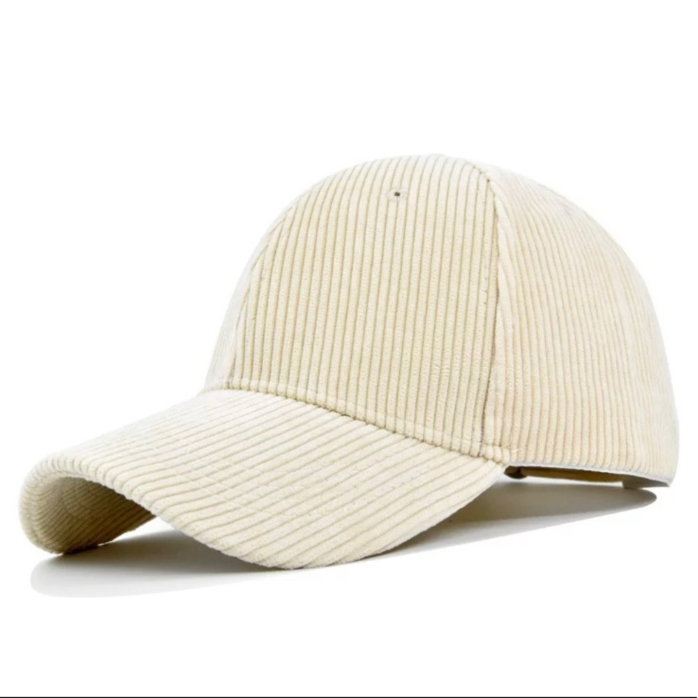 Madewell Baseball Hat Unisex Mens Womens Cap Corduroy Oatmeal Cream White NEW